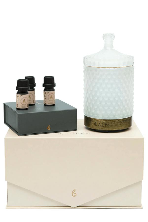 B Calm Aroma Diffuser with Essential Oil Steps - Stress Relief, Energy Boost, Sleep & Hormone Balance