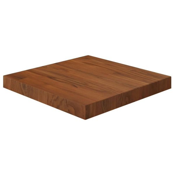 Berkfield Square Table Top Dark Brown 40x40x4cm Treated Solid Wood Oak