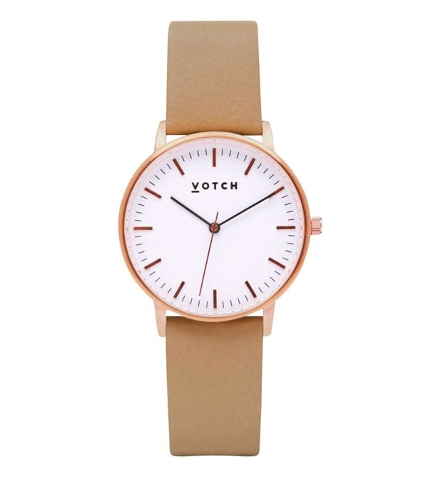 Votch Rose Gold & Tan Watch | Moment