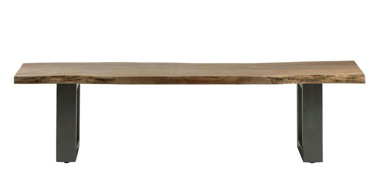 Wyld Haus Wellington Large Acacia Wood Live Edge Modern Dining Bench