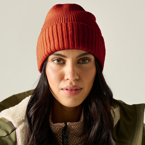 Regatta Womens Basic Ribbed Beanie - Burnt Henna