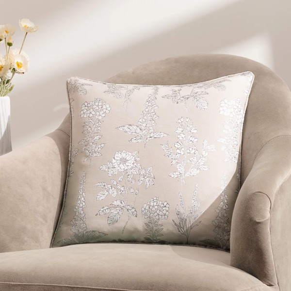 Wylder Sophia New Floral Jacquard Cushion Cover - Natural