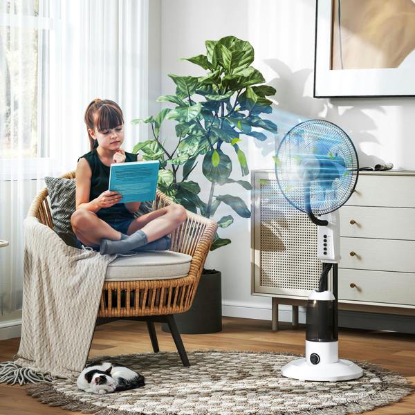 Pedestal Fan with Water Mist Spray