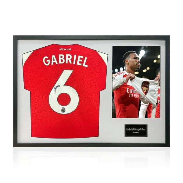 Gabriel Magalhães Signed Arsenal 25/26 Shirt Classic Frame