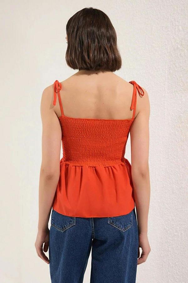 WOVCOR Cotton Fitted Stretch Knit Blouse with Poplin Details