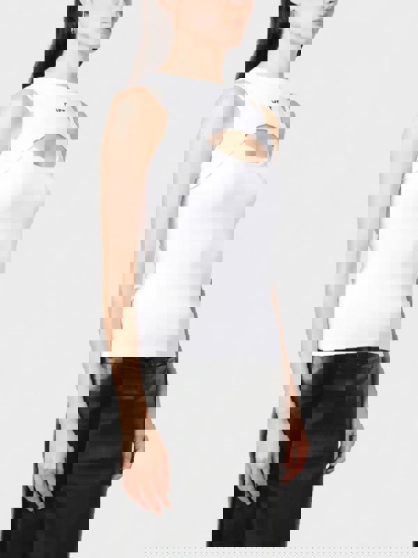 Off-White Off Stamp Ribbed Round Rowing Top