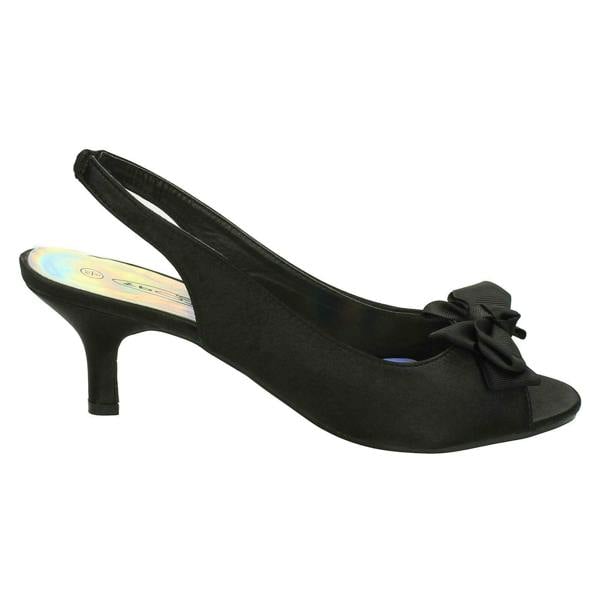 Spot On Ladies Spot On Slip On Slingback Heels