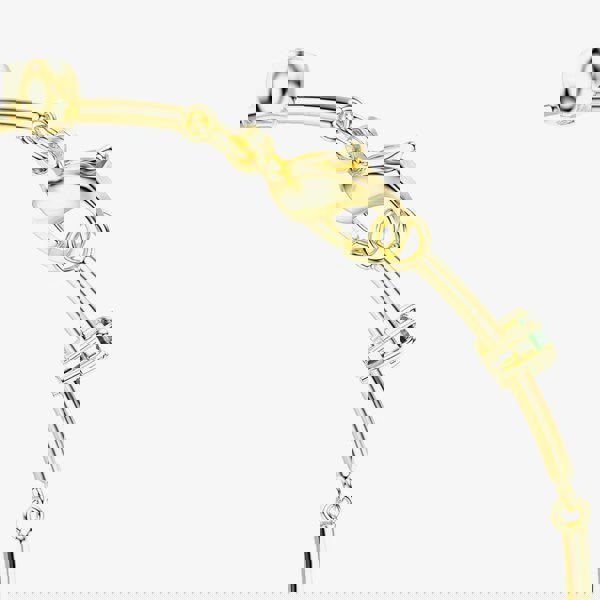 Swarovski Constella Gold Tone Plated Green & White Crystal Bracelet 5722478