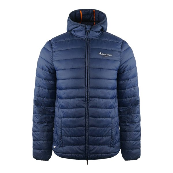 Aquascutum London Logo Active Hoodie Jacket - Navy Blue