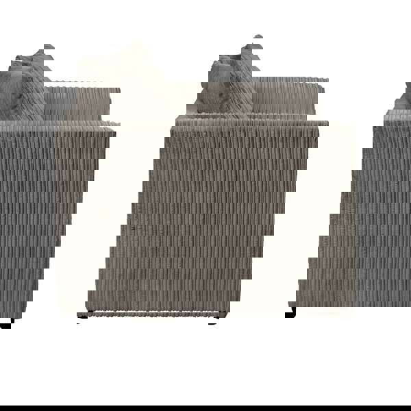 SQUAREBOXX Dylan Jumbo Cord 3+2 Seater Fabric Sofa in Grey