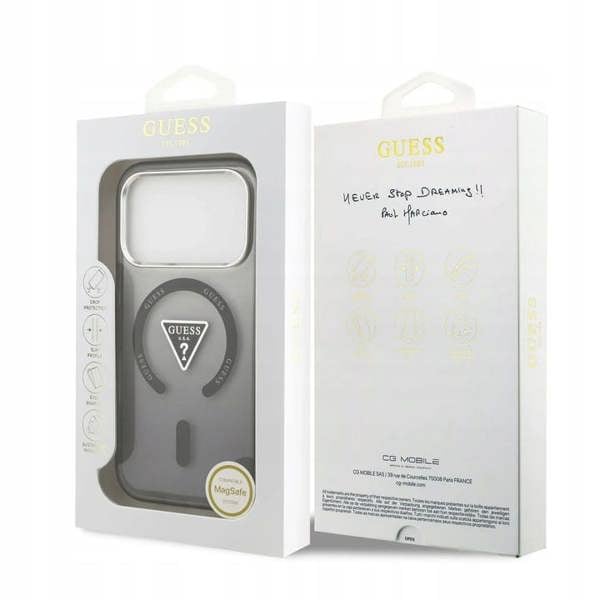 Guess IML Gradient Triangle Logo Case with MagSafe for iPhone 17 Pro Max 6.9" Black - GUHMP17XHGTMLCGK