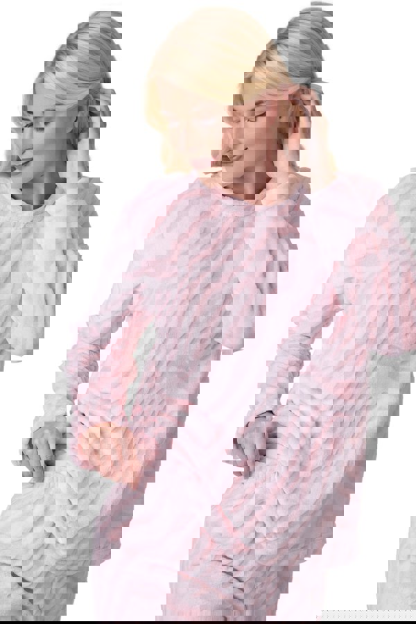 Camille Supersoft Pink Tiger Print Full Length Pyjama Set