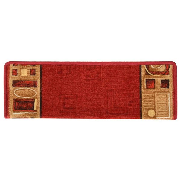 Berkfield Stair Mats Self-adhesive 5 pcs 65x21x4 cm Red