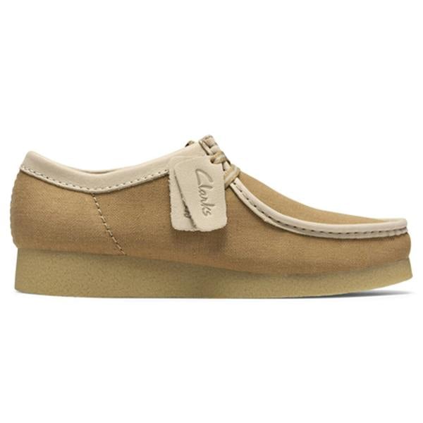 Clarks Originals Wallabee Evo Textured Shoes Tan Combi