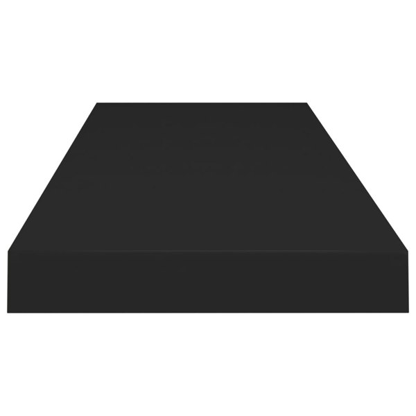 Berkfield Floating Wall Shelves 2 pcs Black 80x23.5x3.8 cm MDF