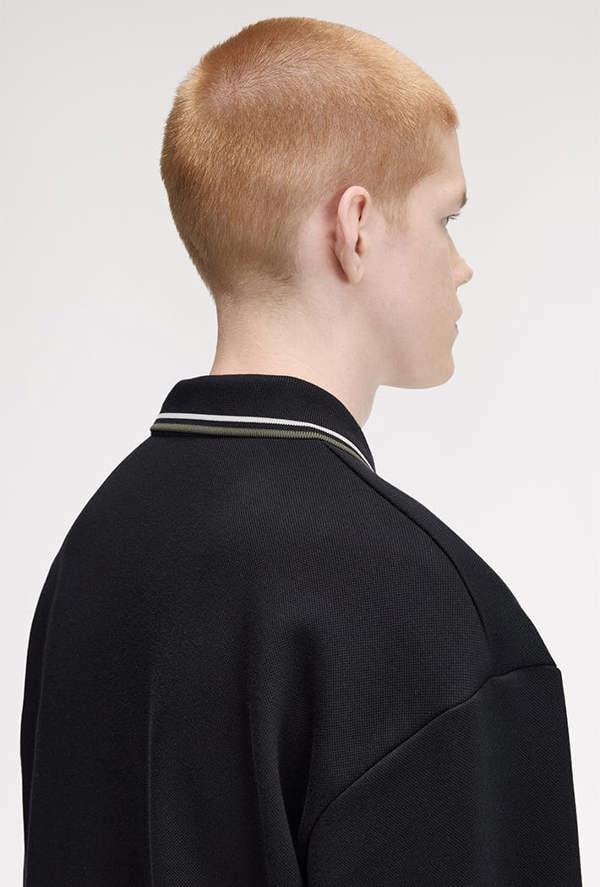Fred Perry Tipped Collared Sweatshirt