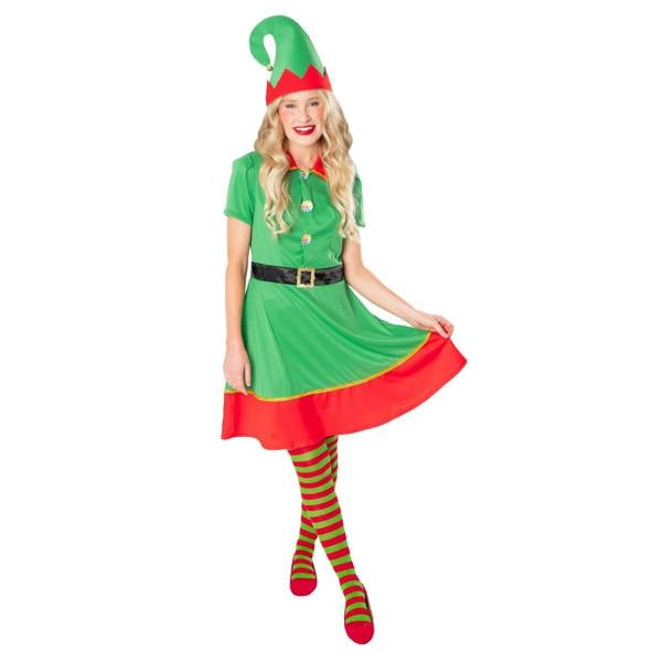 Bristol Novelty Womens Costume Dress - Green/Red