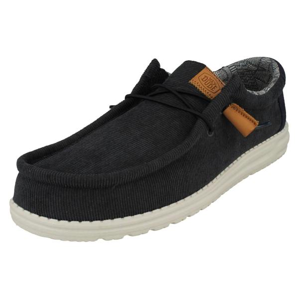HEYDUDE Mens Hey Dude Deck Style Lace Up Shoe Wally Corduroy