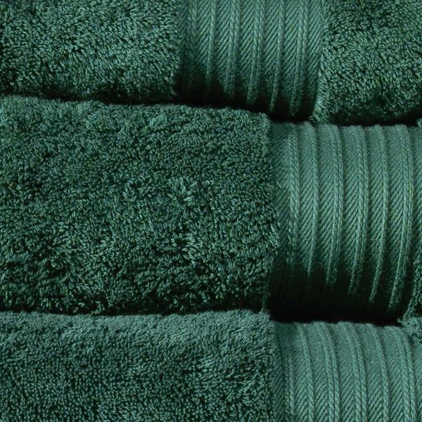 Dark Emerald Egyptian Cotton Towel Bale bedroom detail 1 | Soak and Sleep
