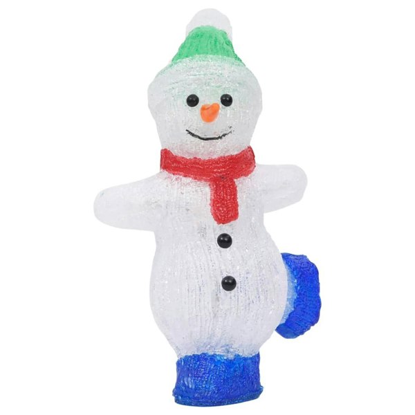 Berkfield LED Christmas Acrylic Snowman Figure Indoor and Outdoor 30cm