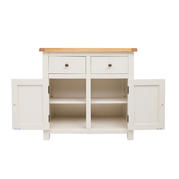 Cabinet Bits Maggiori Off White 2 Drawer 2 Door Sideboard Brass Knob
