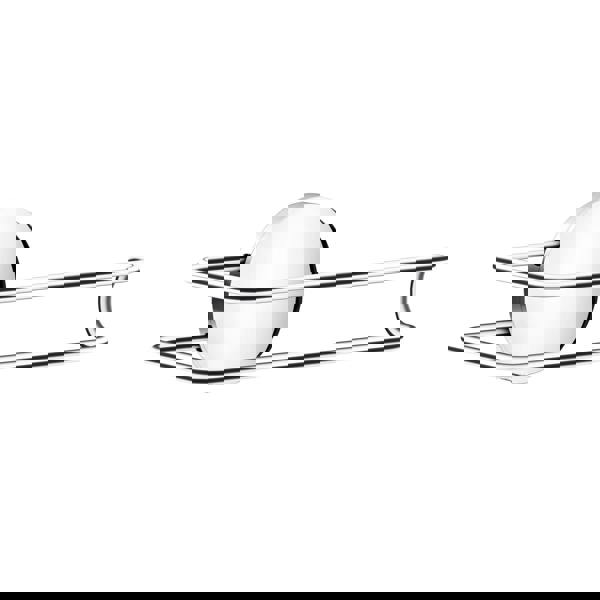 Chromed stainless steel toilet roll holder