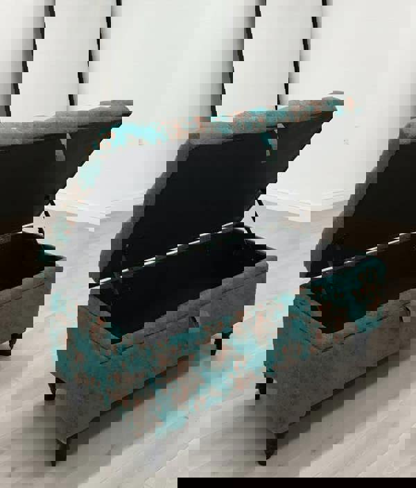 PREMIUM Teal Blue Floral Chenille - ISTOOLS