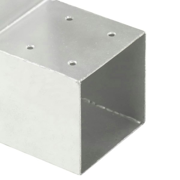 Berkfield Post Connectors 4 pcs L Shape Galvanised Metal 101x101 mm