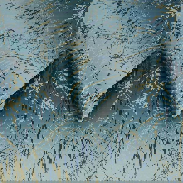 Clarissa Hulse Meadow Grass Wallpaper | Teal & Soft Gold