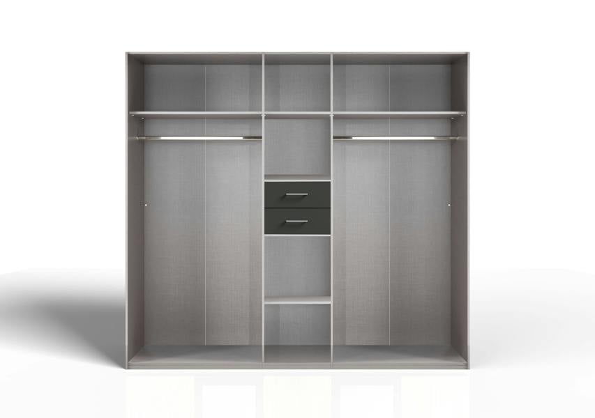 TJ's Furniture Dillingen 6 Door Wardrobe Grey
