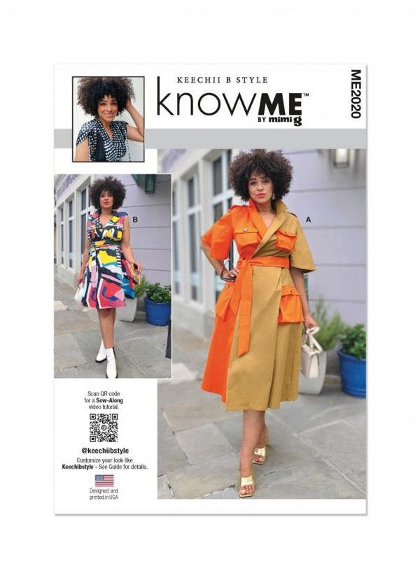 Know Me Sewing Pattern 2020, Dresses for Women, M1 (10-12-14-16-18) - Intermediate