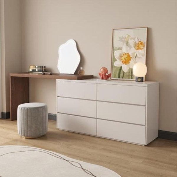 Nevada Dressing Table with Sideboard & Stool with assembled sideboard