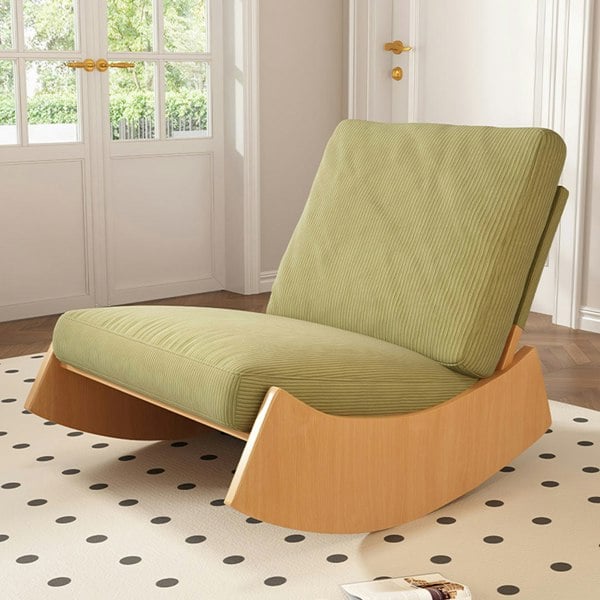 Rit Concept Anaya Rocking Chair, Corduroy & Wood