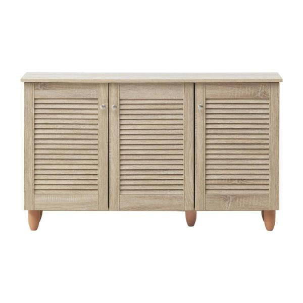Timber Art Design Modern Shoe Storage Cabinet 3 Doors Footwear Stand Rack Unit Cupboard