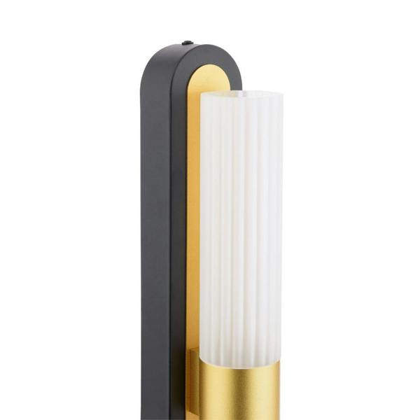 Pagazzi Lighting Kira 2-Light Black and Brass Wall Light