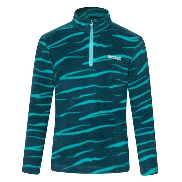 Regatta Childrens/Kids Hot Shot II Zebra Print Fleece Top - Mediterranea - 