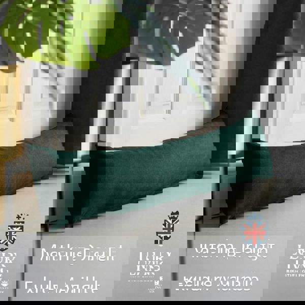 Luxury Living Velvet Chenille Thermal Fleece Lined Single Eyelet Door Curtain