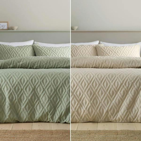 Jacob Geo Sage Green Duvet Cover Set