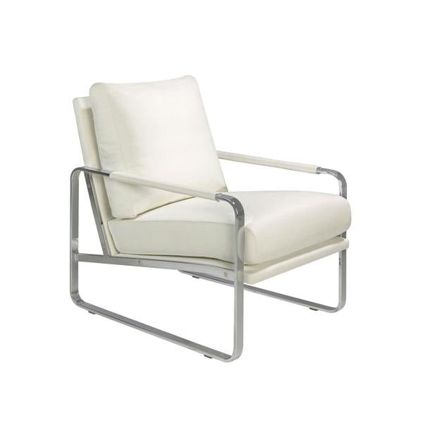 Angel Cerdá White Leatherette Armchair 5026