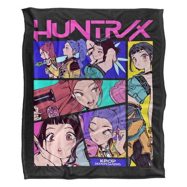 K-Pop Demon Hunters Comic Huntr/X Blanket - Multicoloured