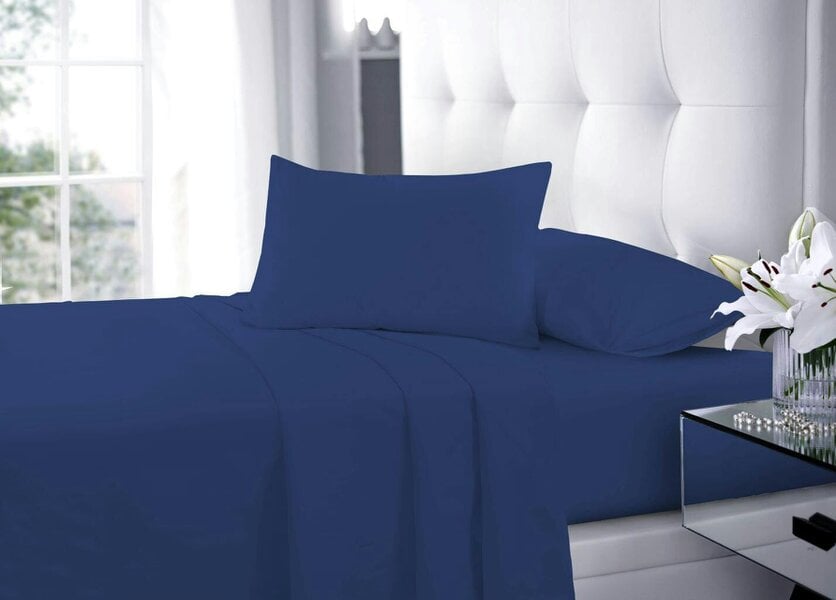 Night Zone Polycotton Flat Sheet – Soft Easy Care Bed Linen for Everyday Use - Royal Blue