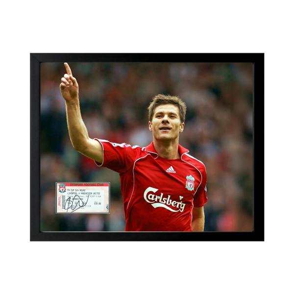 Xabi Alonso Signed Liverpool Cut Deluxe Mount Frame
