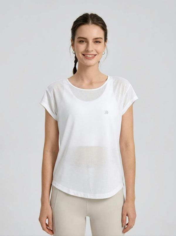 Anniou Women's Cooling Mesh T‑Shirt - white