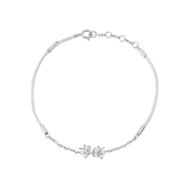 Enchanting Flutterfly™ (Butterfly) Sterling Silver Silk Cord Bracelet
