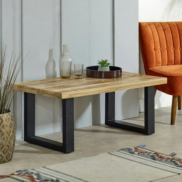 IH Design Valor Mango Wooden and Metal Coffee Table