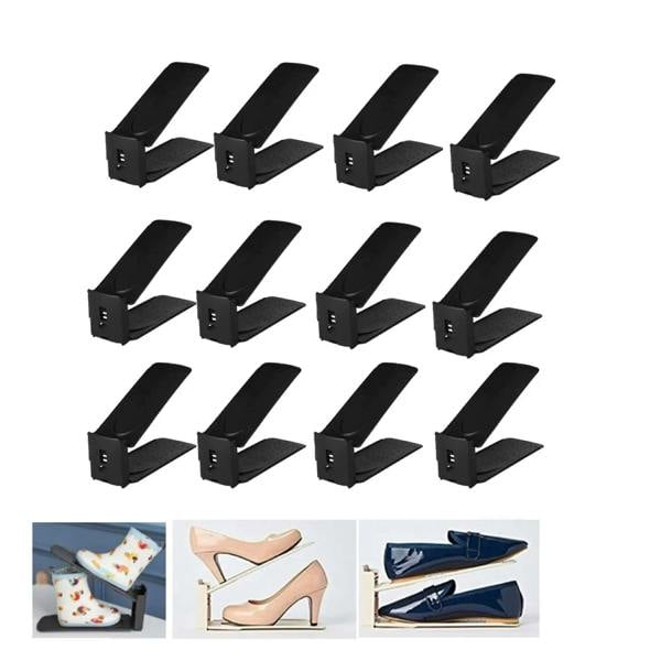 HYGRAD BUILT TO SURVIVE 12x Shoe Slots Organizer Wardrobe Stacker Space Saver Rack Holder Adjustable UK