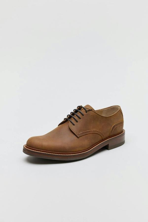 Chapman & Moore Plain Derby Country Oiled Leather Men's Tan Shoes