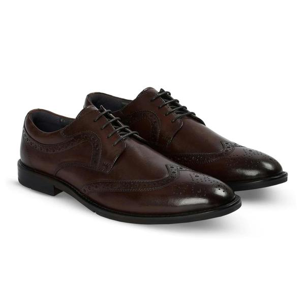 Cambridge - Men's Dark Brown Wingtip Brogue Derby Shoes - Paul Andrew - 3