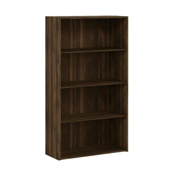 WALPLUS Pasir 4-Tier Open Shelf, Columbia Walnut | Stylish Wall Art for Modern Homes