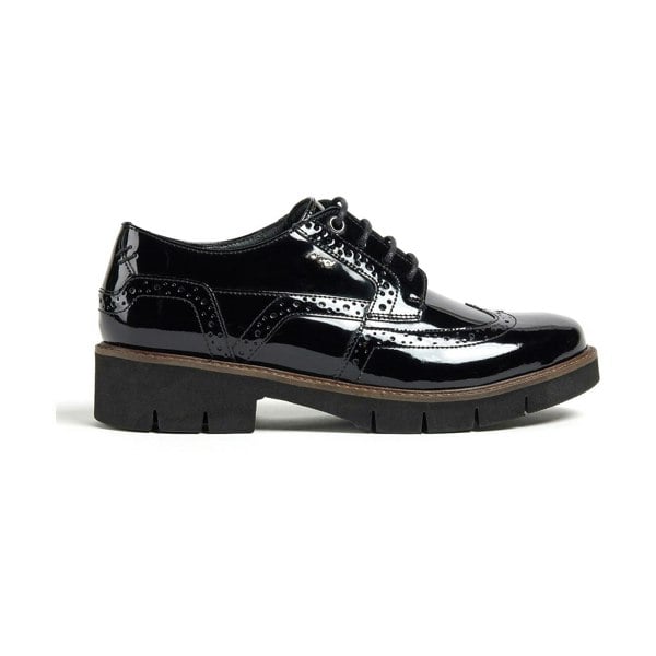 Pod Kacey Leather Women's Black Brogues Shoes